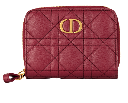 Christian Dior Caro Medium Wallet, &pound;320, Accessories, Burgundy, Leather, Front view